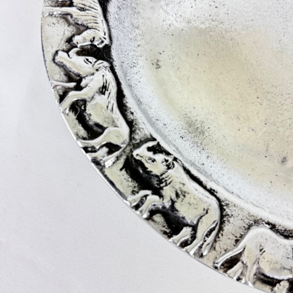 Oval African Animals Platter Heavy Cast Aluminum 11 X 9.5 inch Excellent Gift - Picture 4 of 14